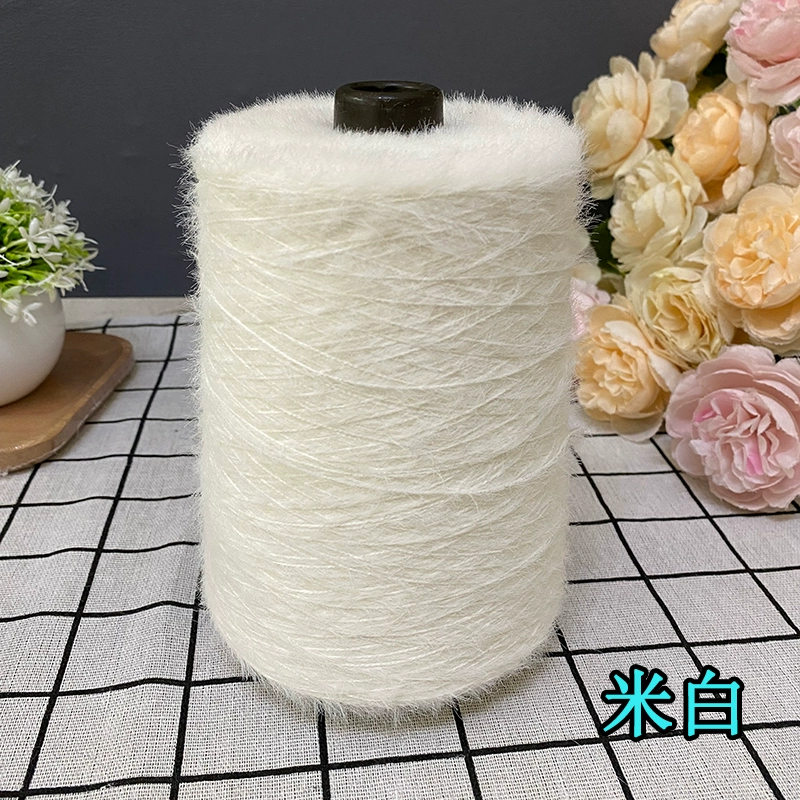 仿貂绒毛线 宝宝线双面绒貂绒线diy手编中粗围巾披肩外套线棒针线详情8