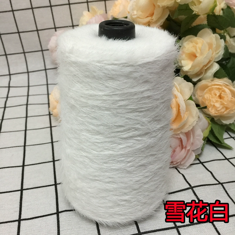 仿貂绒毛线 宝宝线双面绒貂绒线diy手编中粗围巾披肩外套线棒针线详情3