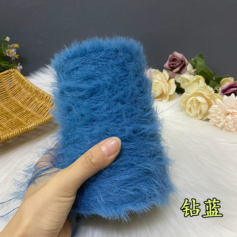 仿貂绒毛线 宝宝线双面绒貂绒线diy手编中粗围巾披肩外套线棒针线详情42
