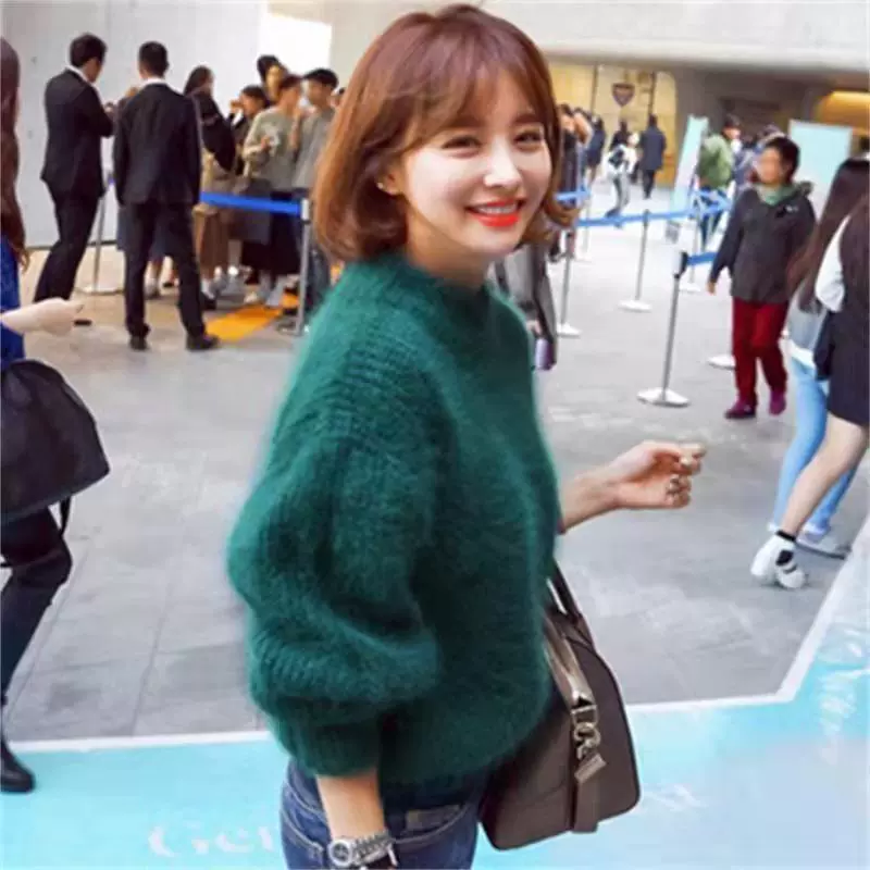 仿貂绒毛线 宝宝线双面绒貂绒线diy手编中粗围巾披肩外套线棒针线详情4