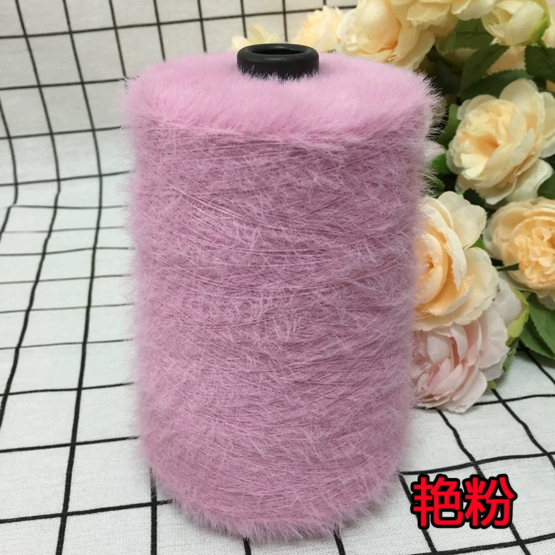 仿貂绒毛线 宝宝线双面绒貂绒线diy手编中粗围巾披肩外套线棒针线详情13