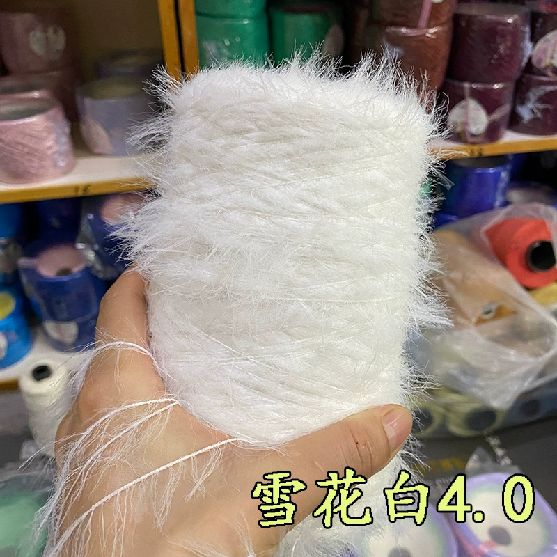 仿貂绒毛线 宝宝线双面绒貂绒线diy手编中粗围巾披肩外套线棒针线详情20