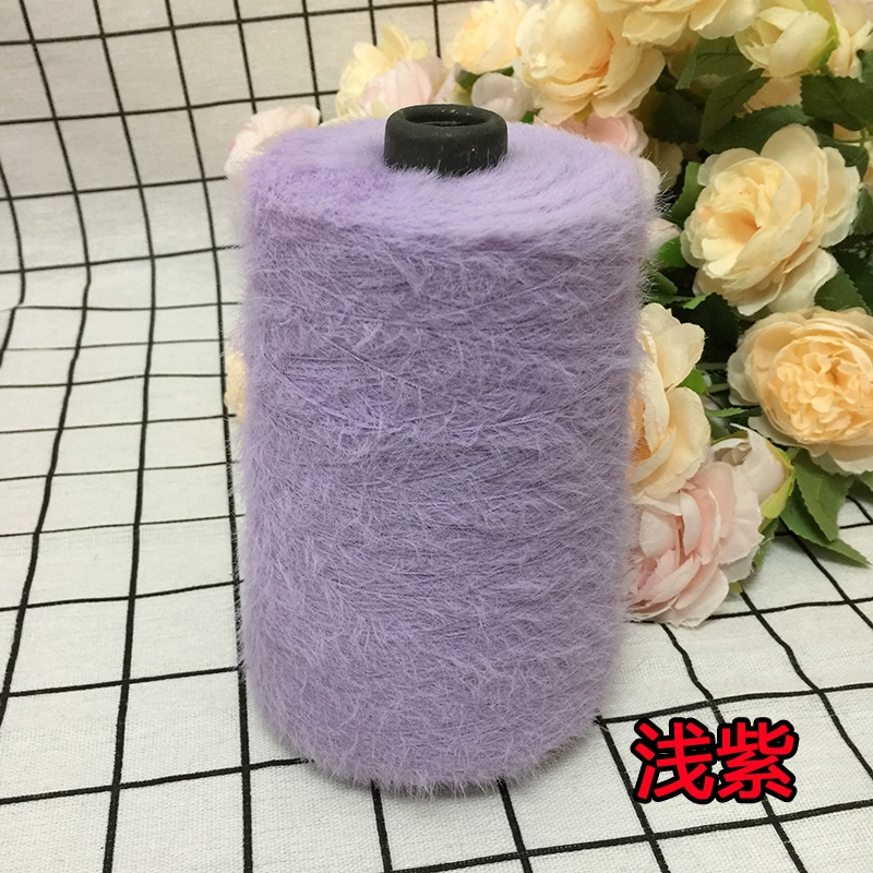仿貂绒毛线 宝宝线双面绒貂绒线diy手编中粗围巾披肩外套线棒针线详情10