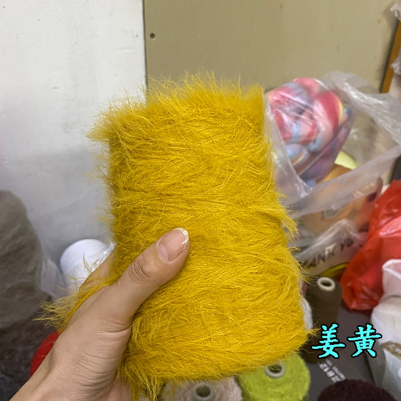 仿貂绒毛线 宝宝线双面绒貂绒线diy手编中粗围巾披肩外套线棒针线详情28