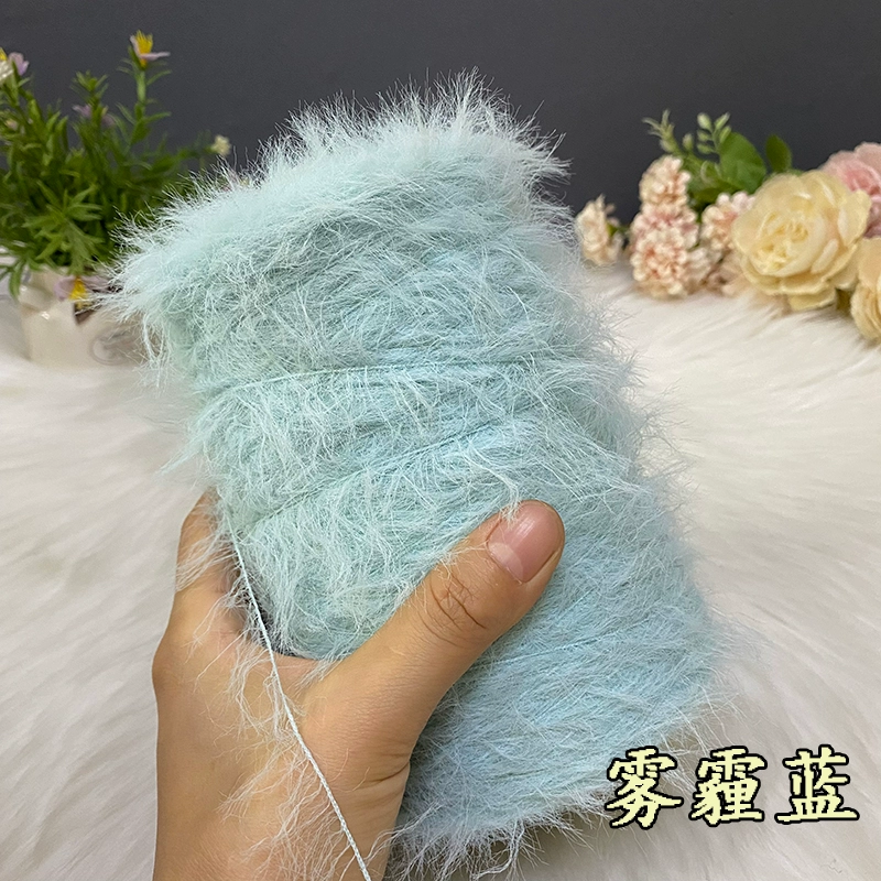 仿貂绒毛线 宝宝线双面绒貂绒线diy手编中粗围巾披肩外套线棒针线详情39