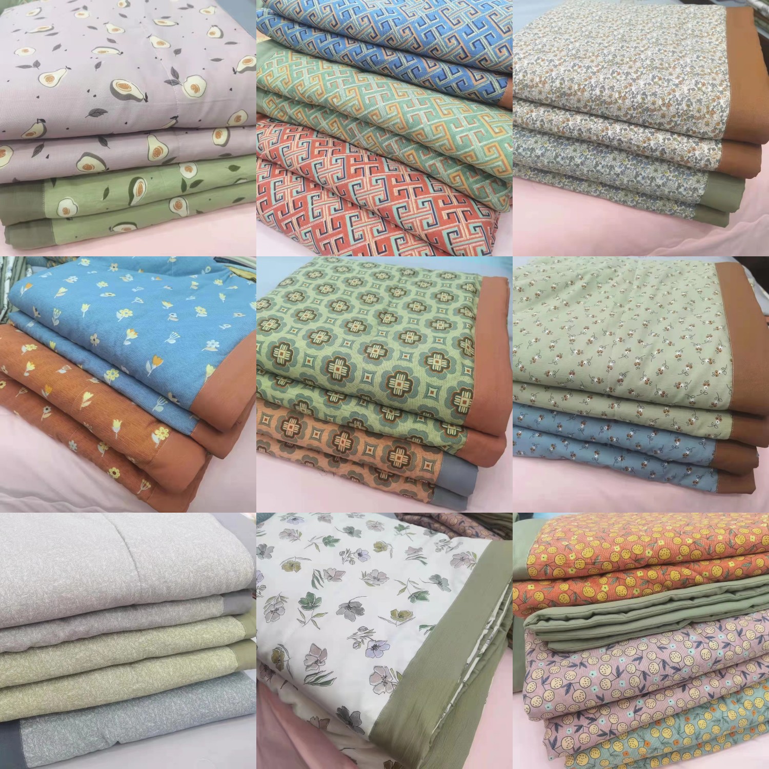 品如家纺国潮商超礼品外贸爆款春夏水洗棉麻夏被详情图1