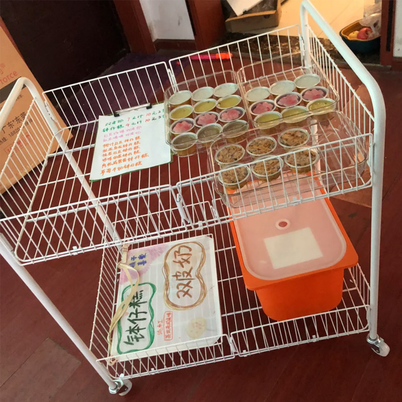  网红摆摊可折叠移动多层甜品零售钵仔糕冰粉 地摊推车花车详情图4