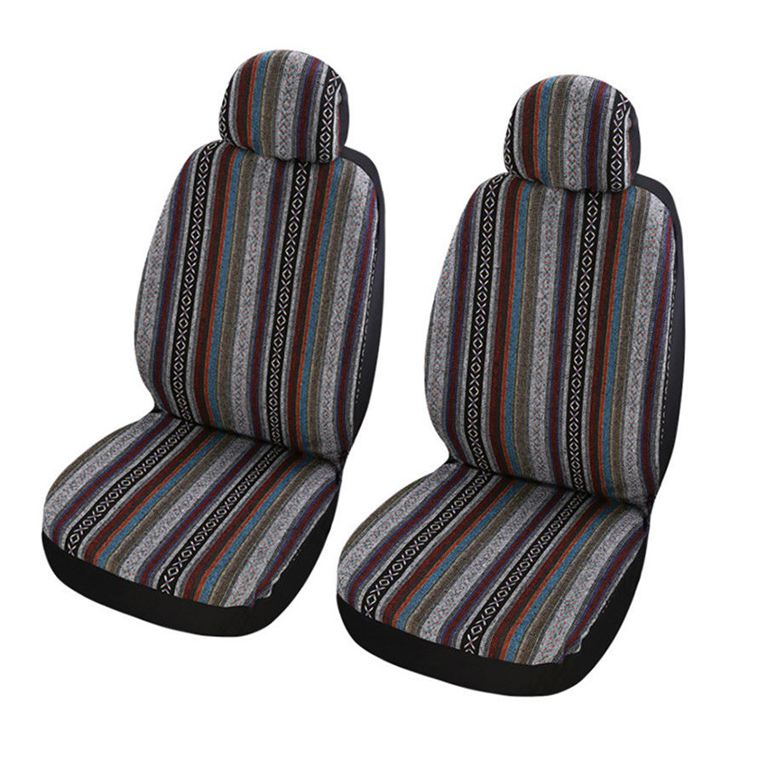 名族风粗布汽车座椅套 帆布汽车座垫外贸五座汽车坐垫详情图3