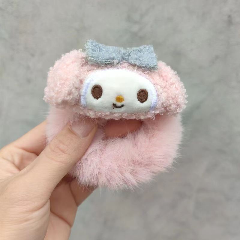 冬季ins糖果发圈头绳少女高马尾甜美毛绒详情图3