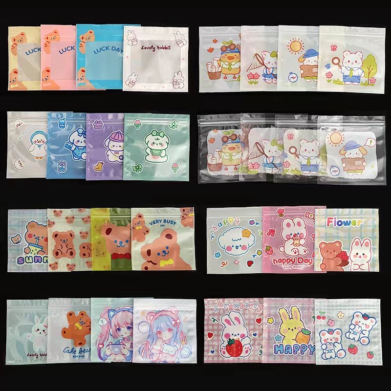 卡通复合袋通用饰品半透明卡通印花包装自封袋塑料袋 琴云-1226详情图1