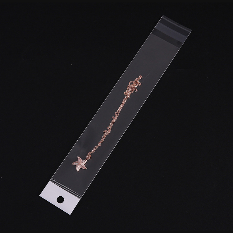 现货透明塑料袋opp不干胶自粘袋细长条型卡头袋 假发袋渔具包装袋 详情图2