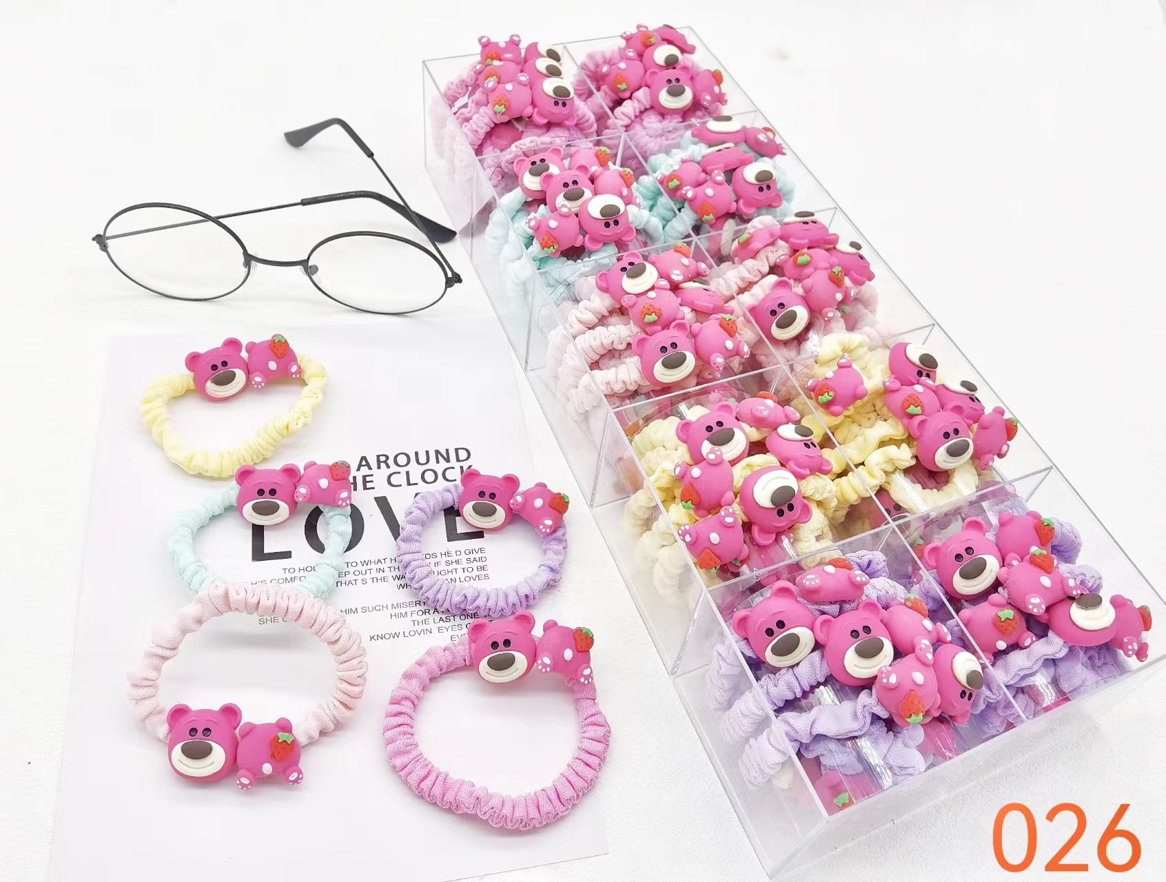 网红爆款草莓熊款式多少女发圈详情图4