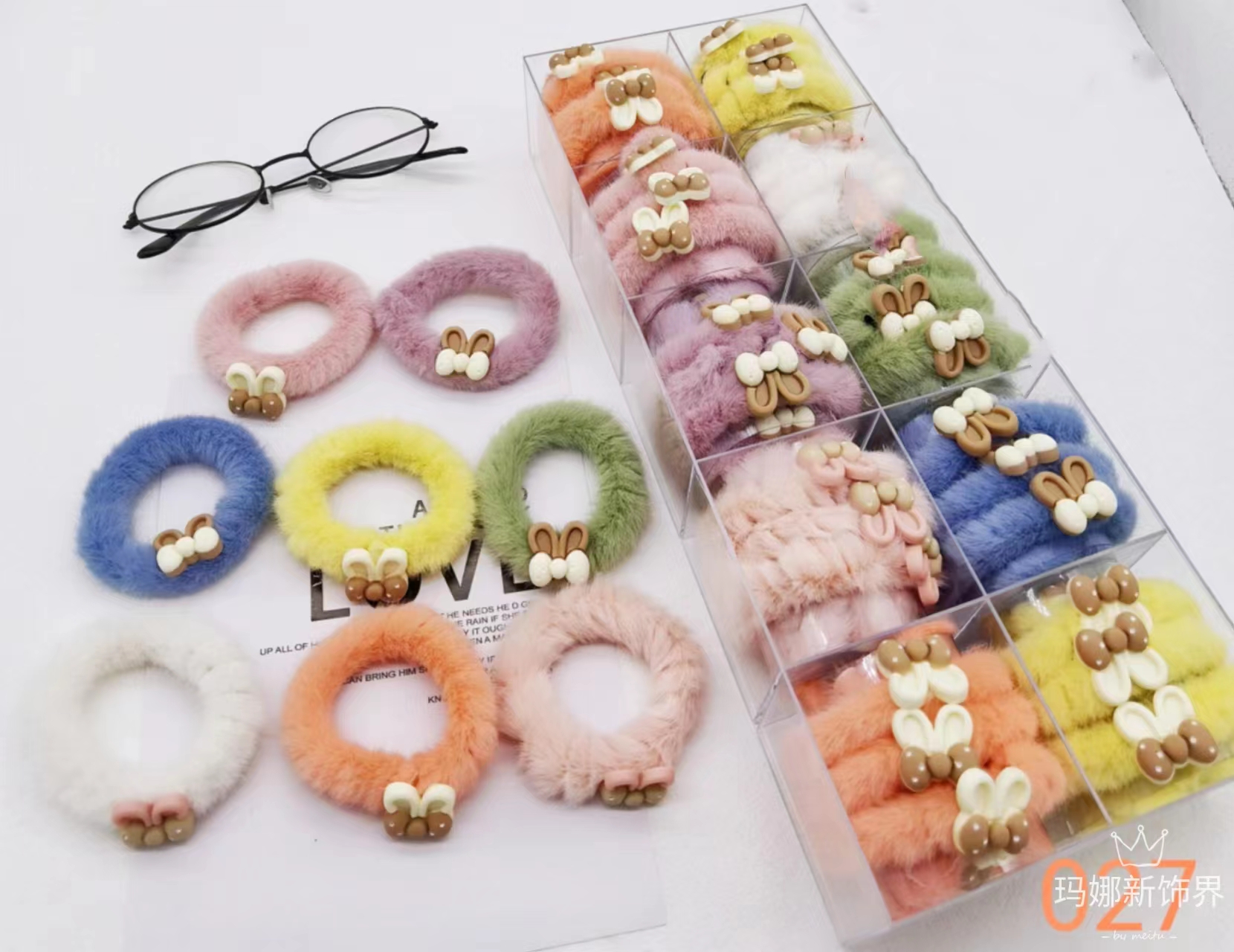 网红爆款草莓熊款式多少女发圈详情图2