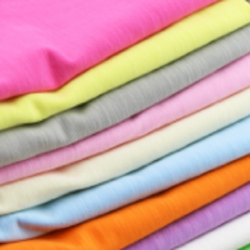 现货推荐 纬编针织全棉竹节汗布面料莱卡氨纶拉架弹力服装t恤布料详情图1